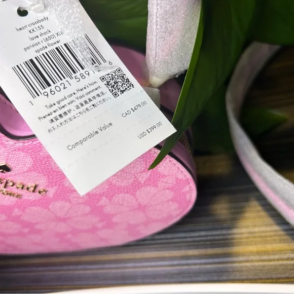 NWT Kate Spade Pink Heart-Shaped Bag - Picture 4 of 8